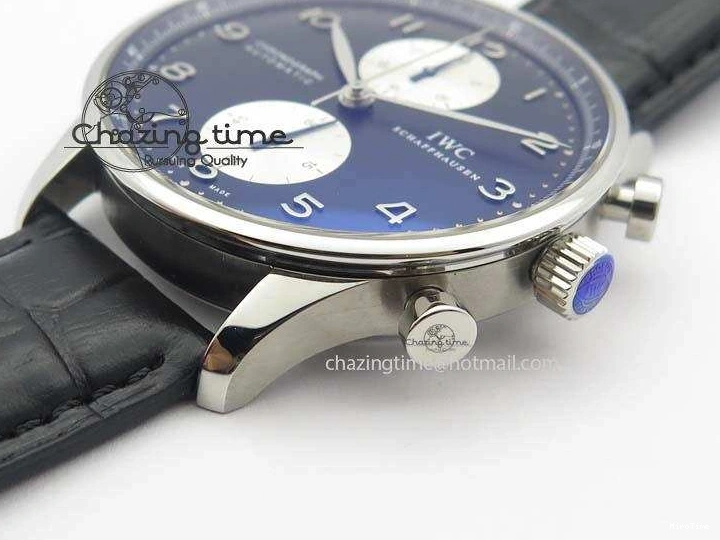 MIROTIME 0512 Modern Portuguese IW371404 ZF V3 1:1 Best Edition SS Black Dial On Black Leather Strap A 7267